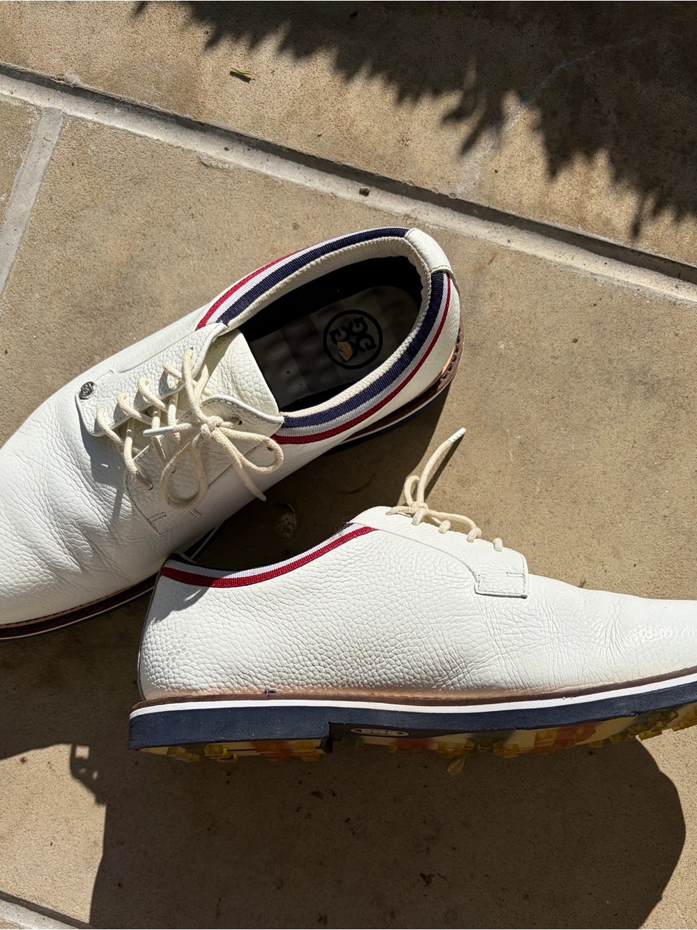G/FORE Leather Golf Gallivanter with Red & Navy Trim.  In excellent condition.